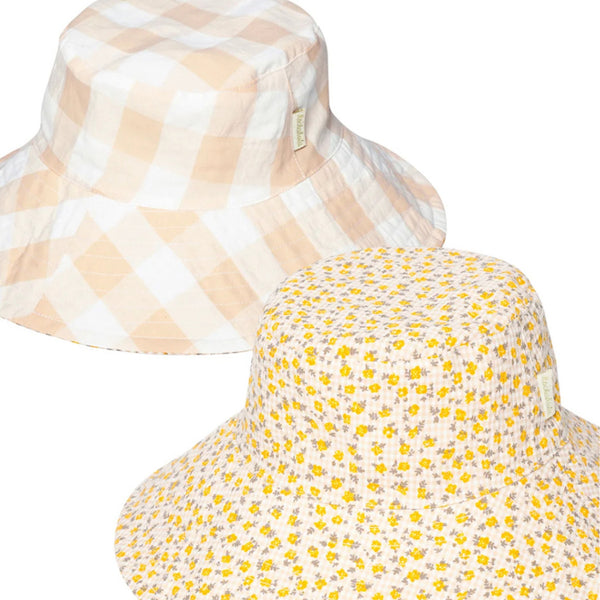 Ditsy Gingham reversible Hat