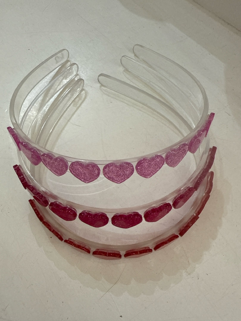 Valentines Hearts 3PC Headband