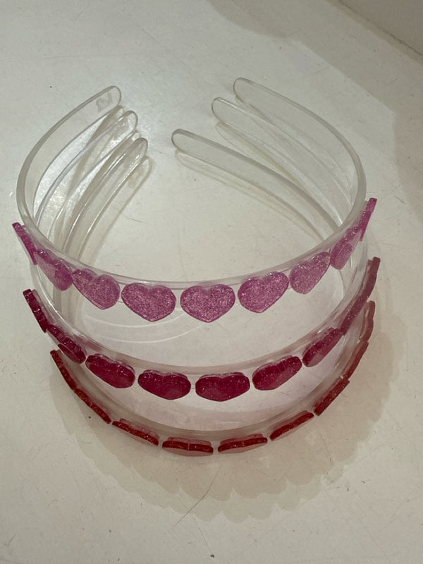 Valentines Hearts 3PC Headband