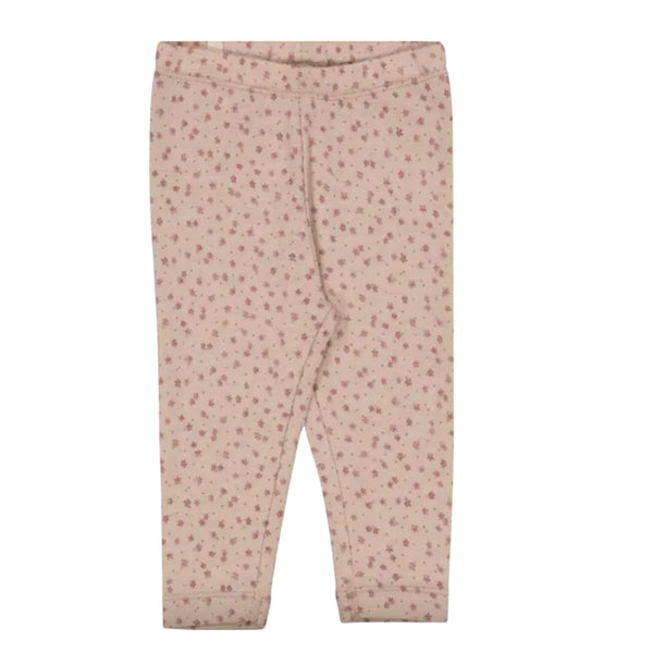 Wheat Wool Leggings - Flower Dot