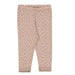 Wheat Wool Leggings - Flower Dot