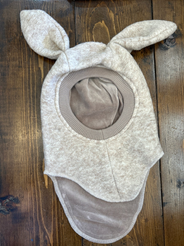 BUNNY BALACLAVA  - SAND  12-24M