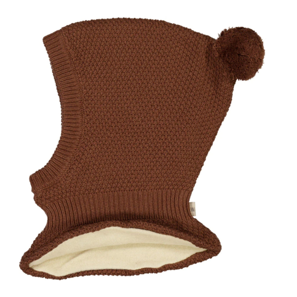 Wheat Knitted Pom  Dry Clay Balaclava