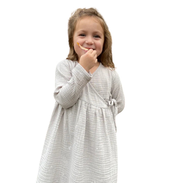 Solange dress in grey dandelion