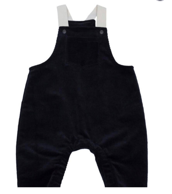 Black Overalls 0-3m