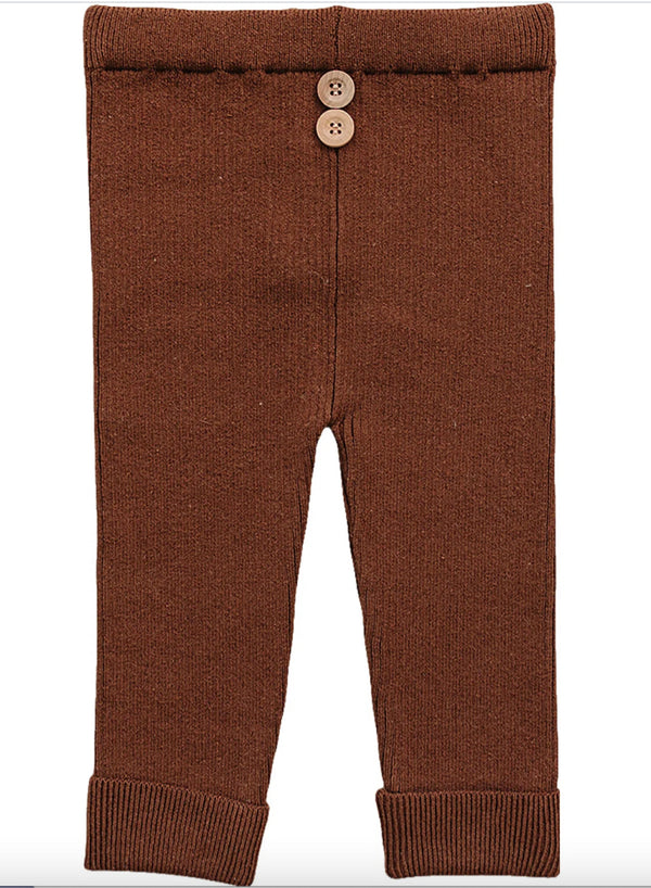 Dark Rust Knit Leggings