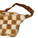 Toffee Checkered Bum Bag