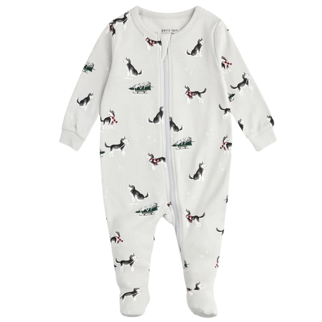 Footed Sleeper Husky Holiday PJ