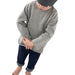 Gray Cotton OEKO-TEX Raw edge sweatshirt