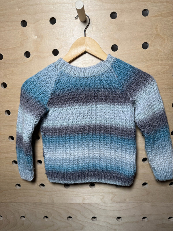Size 4/5 HANDMADE Sweater blue