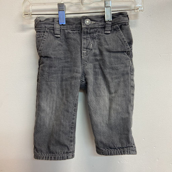 grey Lined Jeans - 6-12m