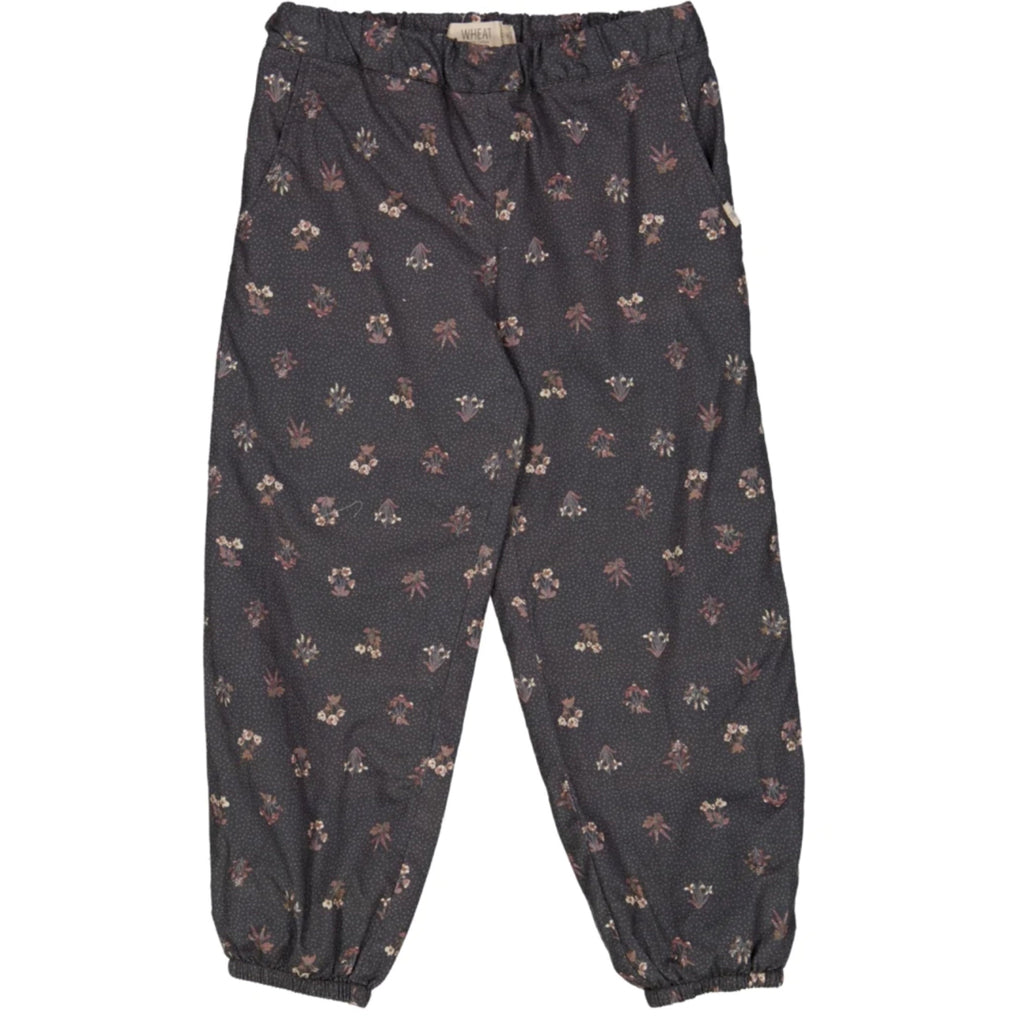 Trousers Malou Lined - black flowers